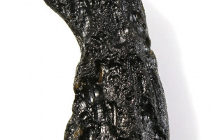 Pendant tektite Vietnam (Indochinite), silver 925, made in Czech Republic, 3.45 grams, stone size 35x12x6.5 mm