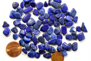 Lapis Lazuli, Afghanistan - small tumbled stones, price for 33.95 grams