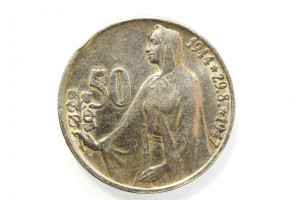 Ag coin - 50 Kčs 1944*29.8.*1947, anniversary of the SNP (Slovak National Uprising - armed performance of anti-fascist forces in Slovakia)