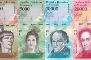 Bolívares - República Bolivariana de Venezuela, UNC banknotes, price for 11 pieces - see photo