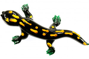 Salamander - glass animal / figurine, made in Czech Republic, quality handwork