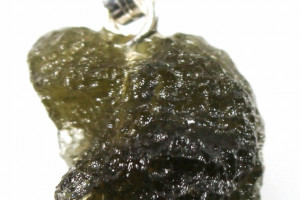 Moldavite pendant 1.59 grams, Ag 925, made in the Czech Republic, quality handmade, unisex pendant