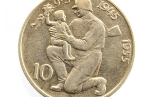 Silver - Ag coin - Czechoslovak Republic - 10 years anniversary since the end of World War II - May 9, 1945 - 1955