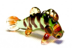 Perch fish - glass animal / figurine, made in Czech Republic, quality handwork