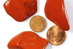 Red jasper, 41.88 grams, price for 3 pieces 34 - 37 mm, tumbled stones