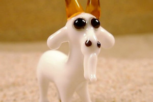 Goat - glass animal / figurine, made in Czech Republic, quality handwork