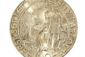 Silver - Ag coin - Czechoslovak Republic, Silver commemorative coin - 600 years of Charles University 1348 - 1948, nice silver coin