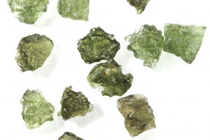 Moldavites, 12 pieces, total  4.53 grams, natural Czech moldavites from locality Chlum