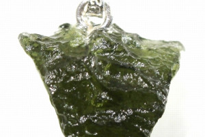 Moldavite pendant 1.30 grams, Ag 925, made in the Czech Republic, quality handmade, unisex pendant