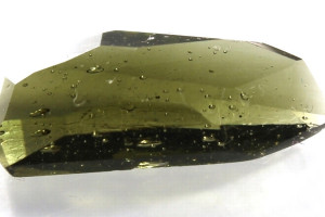 Faceted moldavite, 4.4 carats, natural Czech moldavite