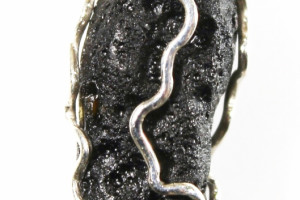 Indochinite pendant 2.07 grams in a silver cage (Ag 925), Yen Bai Province - Vietnam, tektite, made in the Czech Republic, quality handwork