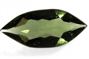 Faceted moldavite, 1.75 carats, natural Czech moldavite