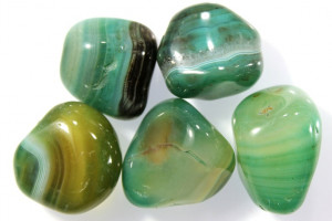 Green agate, Brazil, price for 5 pieces - see photo, 20.8 grams, 17x14x11 to 20x13x13 mm