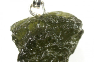 Moldavite pendant 1.57 grams, Ag 925, made in the Czech Republic, quality handmade, unisex pendant