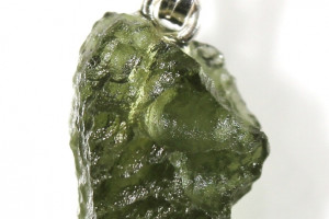Moldavite pendant 1.18 grams, Ag 925, made in the Czech Republic, quality handmade, unisex pendant