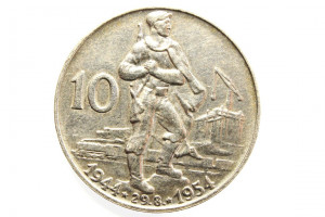 Ag coin - 1944 * 29.8. * 1954, anniversary of the SNP (Slovak National Uprising - armed performance of anti-fascist forces in Slovakia)