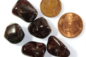 Garnet, tumbled crystals, South Africa, 25.5 grams, price for 5 pieces 16 - 19 mm