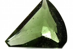 Faceted moldavite, 8.1 carats, natural Czech moldavite