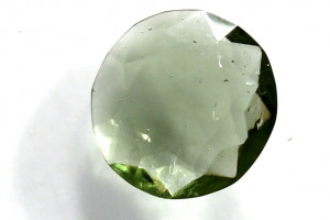 Faceted moldavite, 0.85 carats, natural Czech moldavite