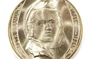 Silver - Ag commemorative coin - Czechoslovak Socialist Republic, 100 Kčs, 250th anniversary of Petr Brandl, 1985 (1735 - 1985), nice coin