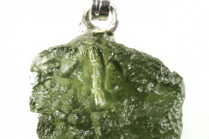 Moldavite pendant 1.39 grams, Ag 925, made in the Czech Republic, quality handmade, unisex pendant
