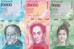 Bolívares - República Bolivariana de Venezuela, UNC banknotes, price for 9 pieces- see photo