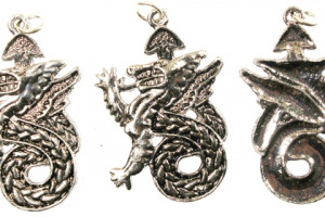 Dragon, pewter pendant, quality Czech handmade, tin alloy, original beautiful gift
