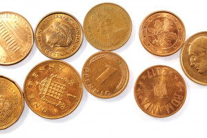 Various copper coins, 9 pieces - see photo