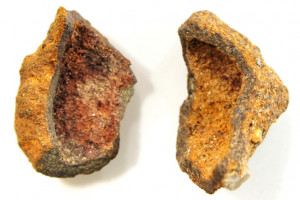 Natural concretion with limonite, Chlum nad Malší, Czech Republic, price for 2 pieces