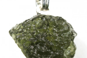 Moldavite pendant 1.4 grams, Ag 925, made in the Czech Republic, quality handmade, unisex pendant