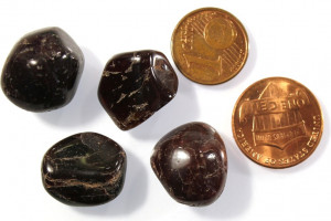 Garnet, tumbled crystals, South Africa, 23.4 grams, price for 4 pieces 16 - 17 mm
