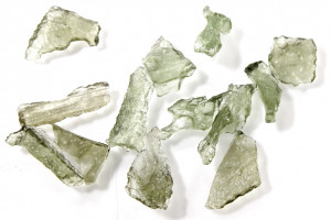 Moldavites, 13 pieces, total  1.28 grams, natural Czech moldavites from locality Chlum