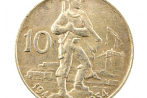 Ag coin - 1944 * 29.8. * 1954, anniversary of the SNP (Slovak National Uprising - armed performance of anti-fascist forces in Slovakia)