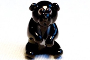 Bear - glass animal / figurine, made in Czech Republic, quality handwork