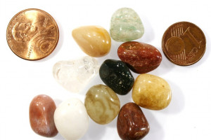 Mixture of stones - agate, quartz, jasper - Brazil, price for 10 pieces see photo
