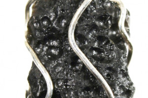 Indochinite pendant 2.74 grams in a silver cage (Ag 925), Yen Bai Province - Vietnam, tektite, made in the Czech Republic, quality handwork