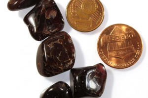 Garnet, tumbled crystals, South Africa, 21.68 grams, price for 5 pieces 15 - 20 mm