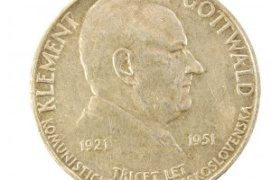 Silver (Ag) coin - 4th President of Czechoslovak Socialist Republic - ČSSR, 1948 - 1953, communist leader Klement Gottwald, nice silver coin