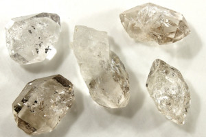 Natural clear / light smoke quartz crystals, Pakistan, very nice crystals, price for 5 pieces - see photo